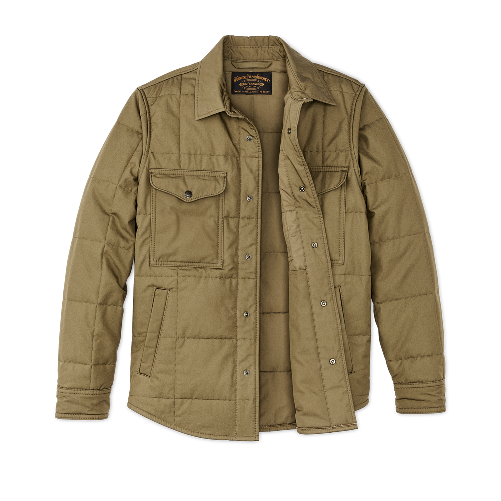 Alternate view of the Filson Cover Cloth Quilted Jac-shirt - Olive Drab