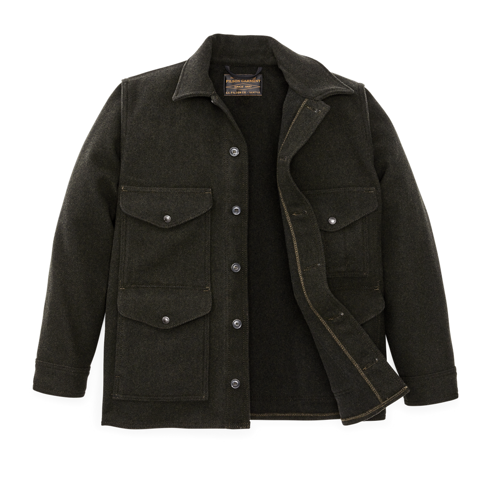 Alternate view of the Filson 110th Anniversary Mackinaw Cruiser - Peat Black