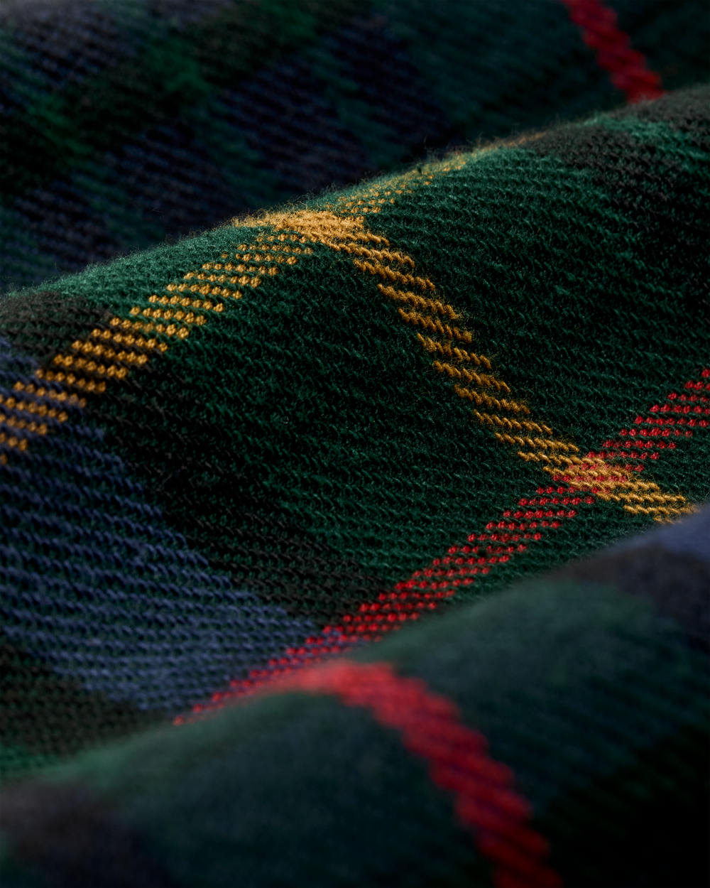 Vintage Flannel Work Shirt - Green / Navy Plaid