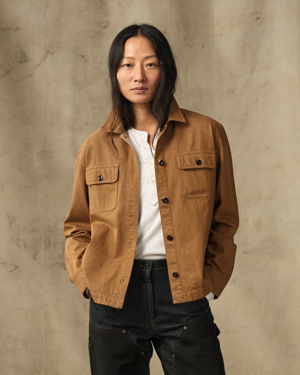 Women's Denim Shirt - Harvest Tan
