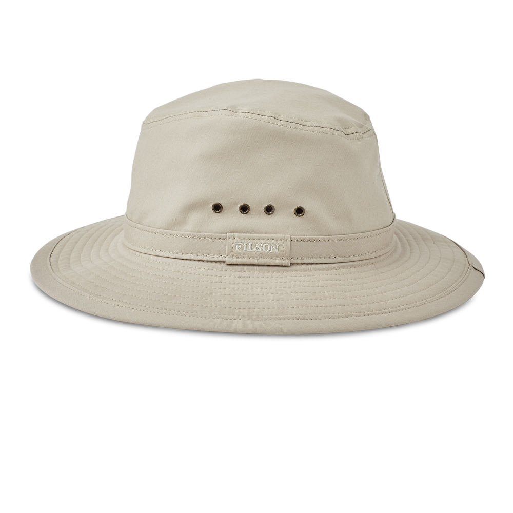 Front-facing image of the Filson Summer Packer Hat - Desert Tan