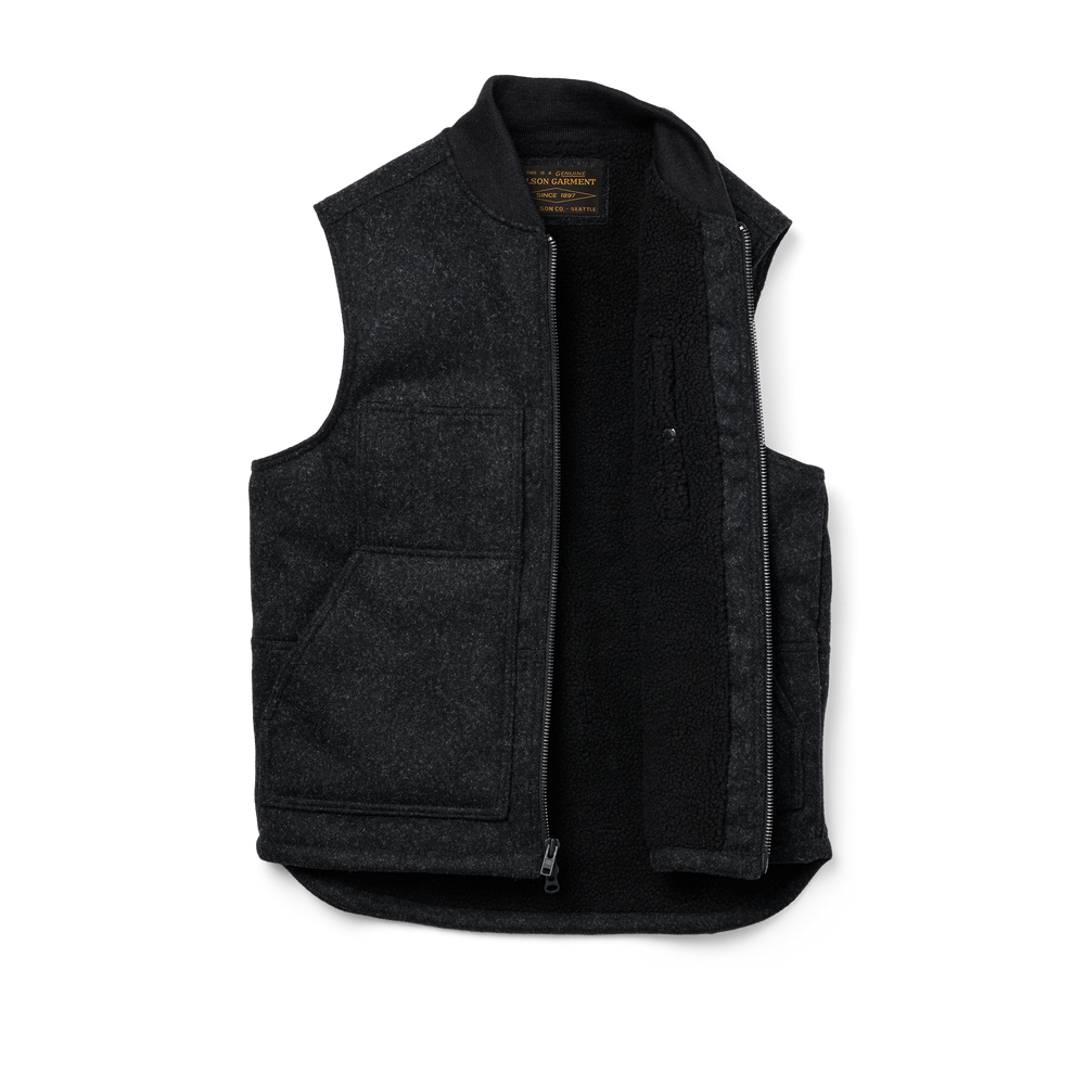 Alternate view of the Filson Lined Mackinaw Wool Work Vest - Charcoal