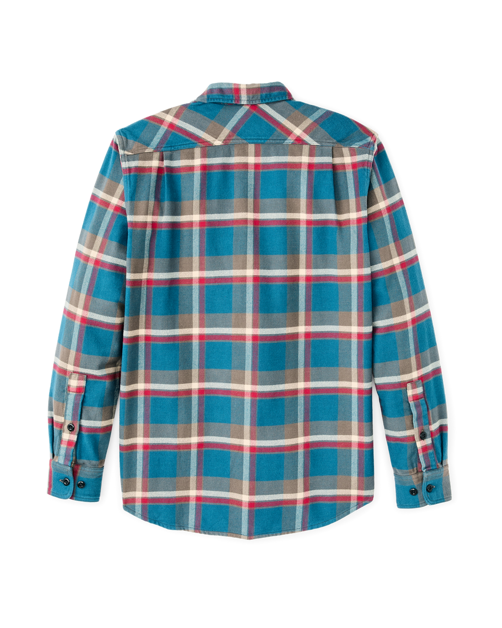 Vintage Flannel Work Shirt - Blue / Gray / Multi Plaid