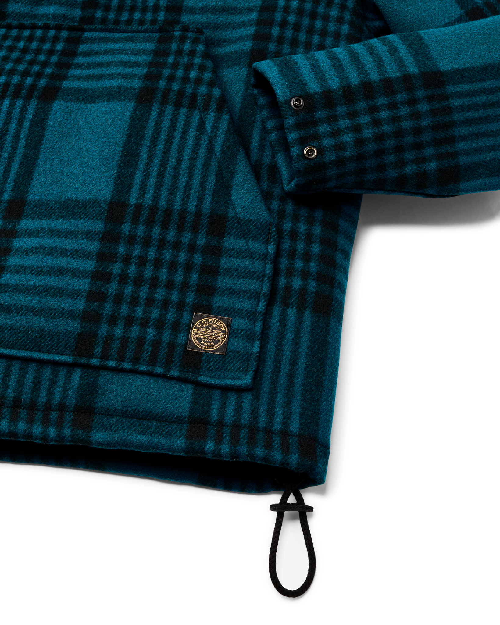 Mackinaw Wool Anorak - Blue / Black Plaid | Filson Mackinaw Wool Anorak - Blue / Black Plaid | Filson
