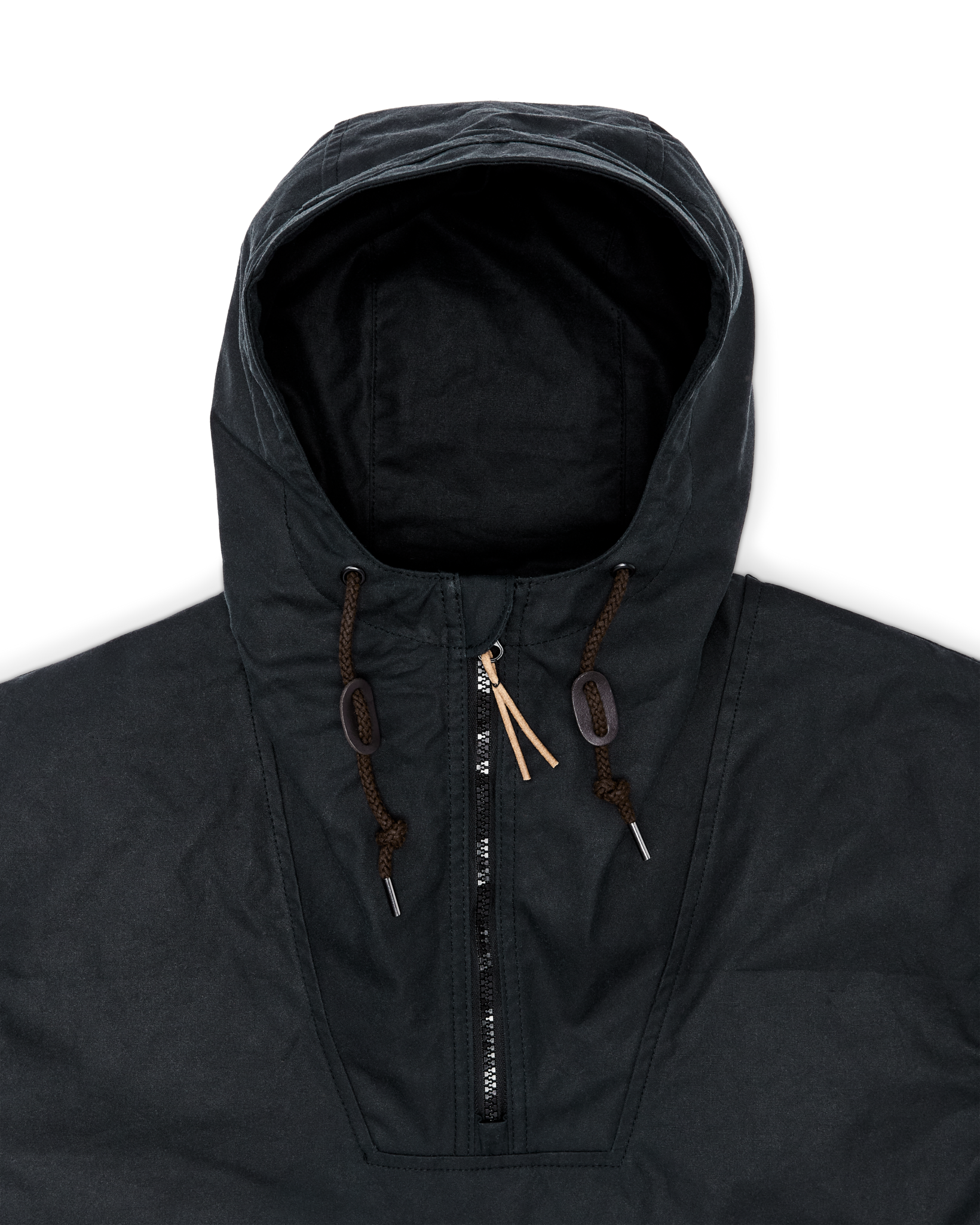 Alternate view of the Filson Shelter Cloth Waxed Anorak - Harbor Blue