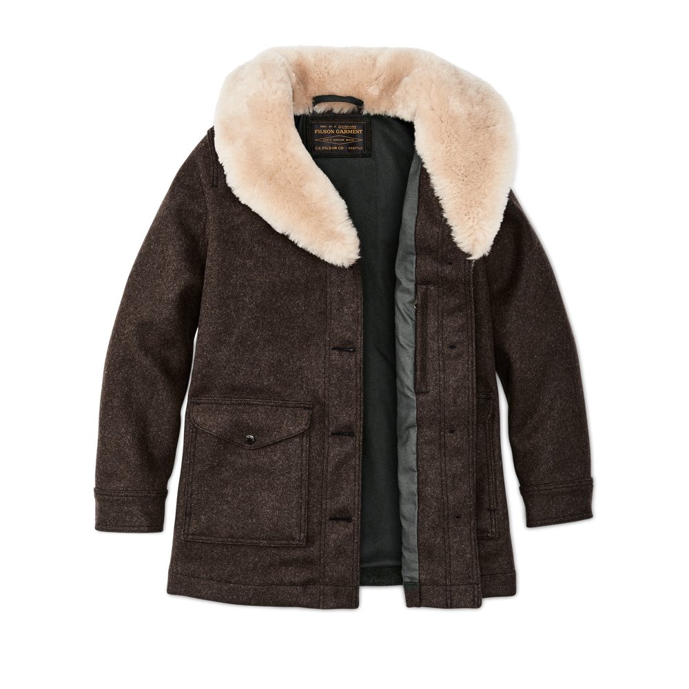 Alternate view of the Filson Women's Wool Trapper Coat - Brown