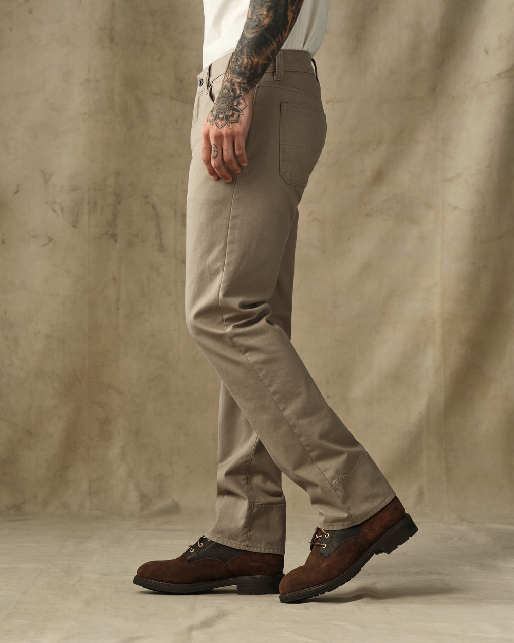 Dry Tin Cloth 5-Pocket Pants - Khaki