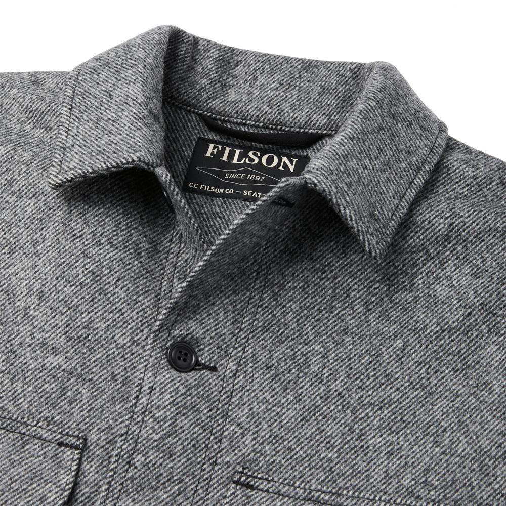 Alternate view of the Filson Mackinaw Wool Cruiser Jacket - Gray Black