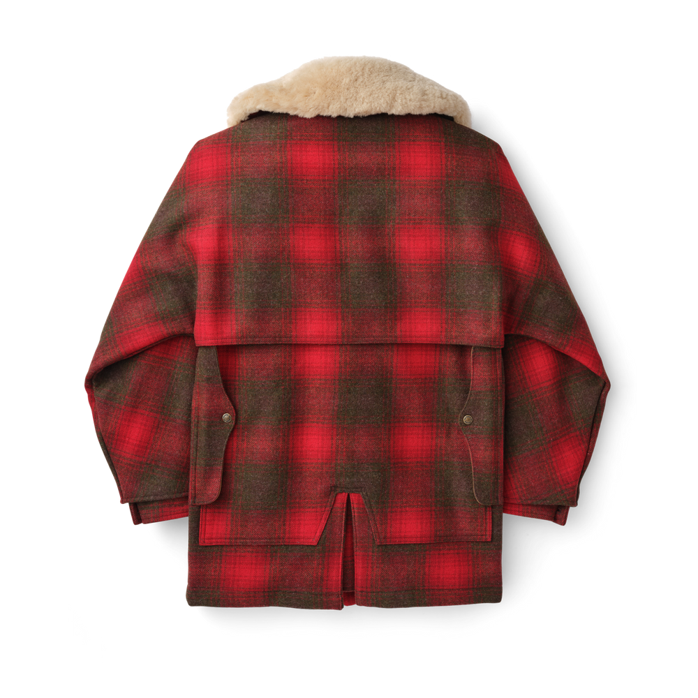 Alternate view of the Filson Lined Mackinaw Wool Packer Coat - Red/green/dark Brown Plaid