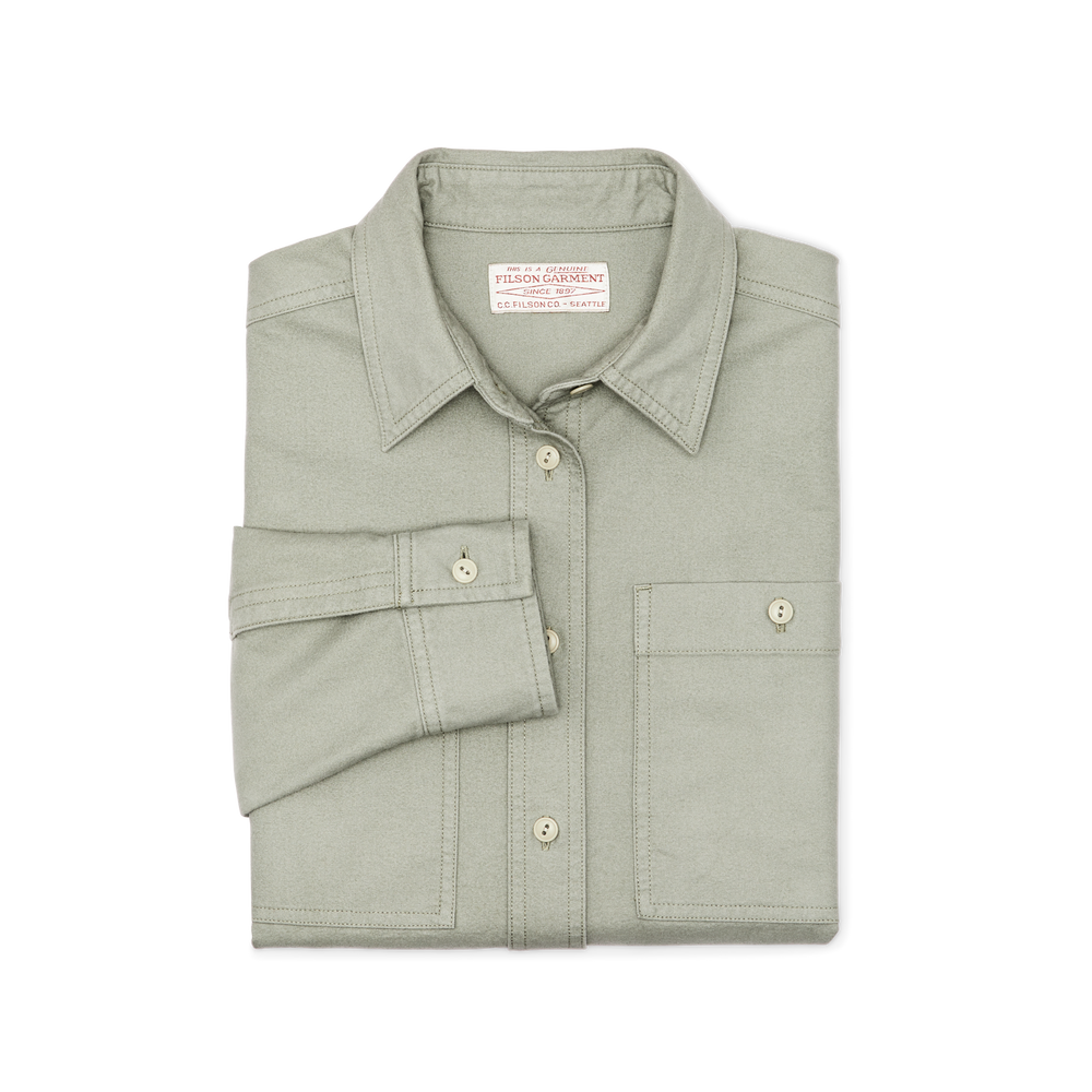 Alternate view of the Filson Women's Field Chamois Shirt - Desert Sage