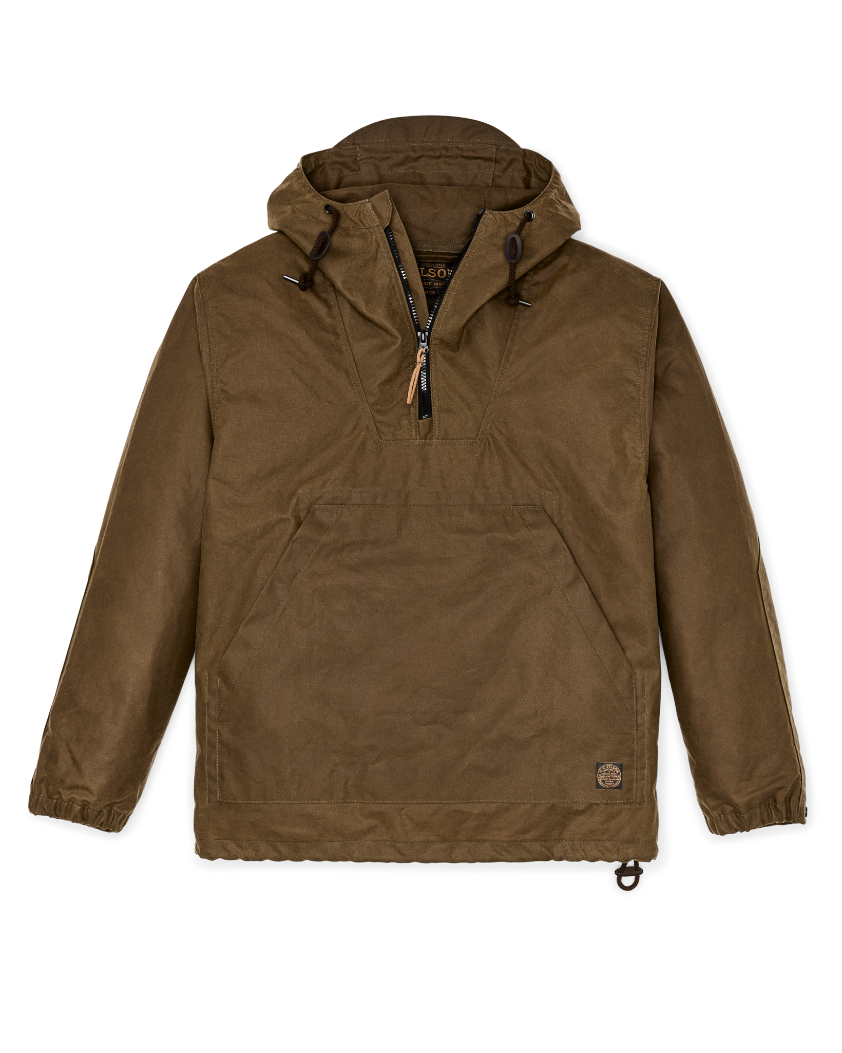 filson tent Filson Shelter Cloth Waxed Anorak Jacket in Dark Tan