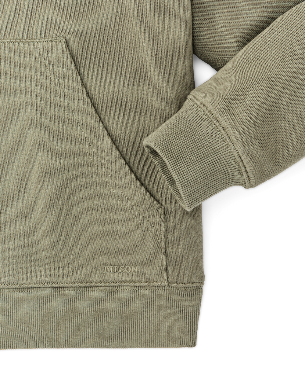 Women's French Terry Half-Zip Hoodie - Olive Branch