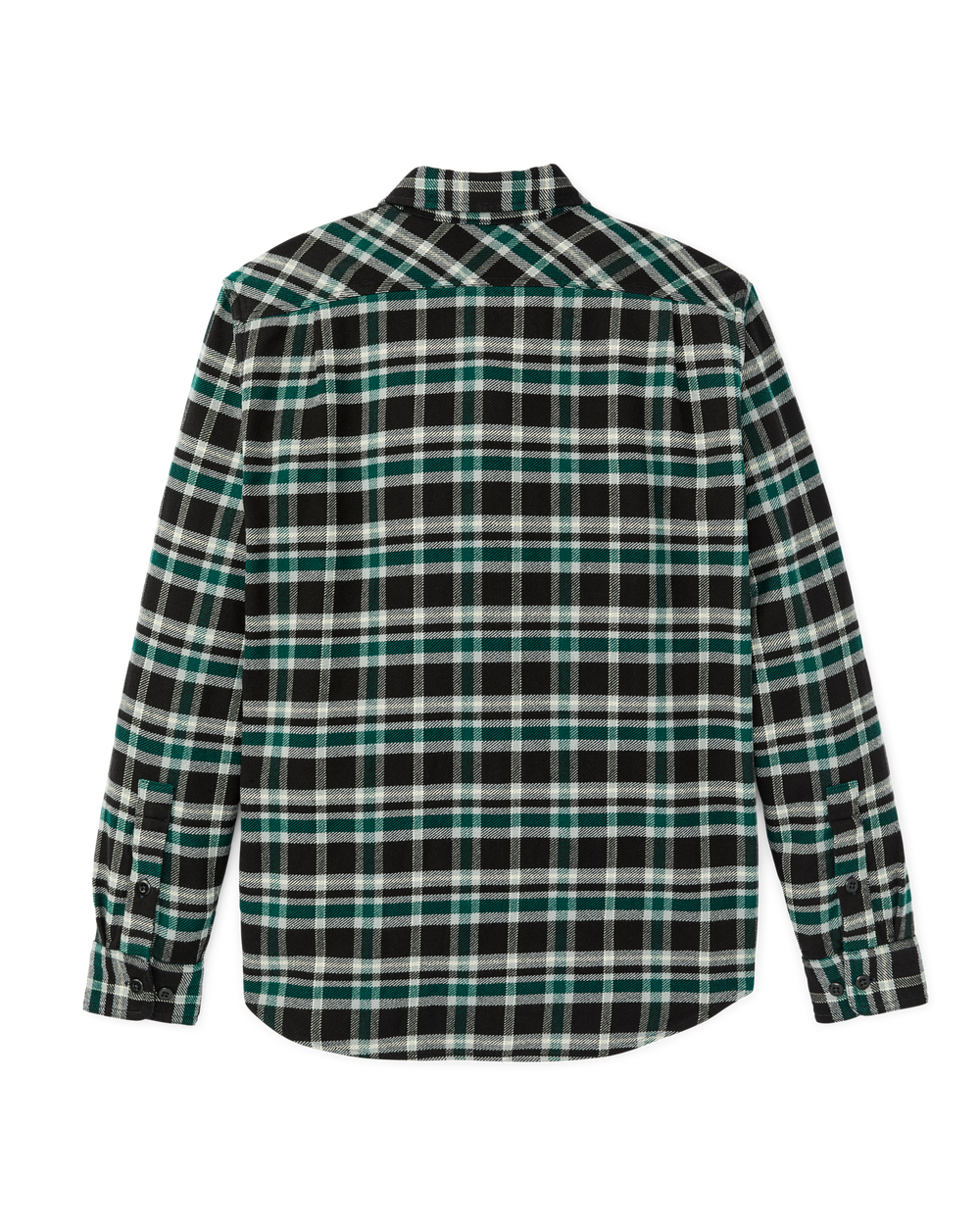 Vintage Flannel Work Shirt - Black / Green Plaid