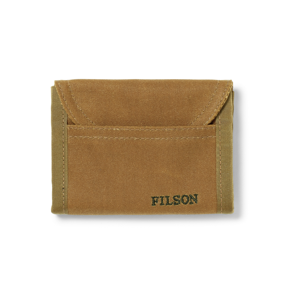 Front-facing image of the Filson Smokejumper Wallet - Dark Tan