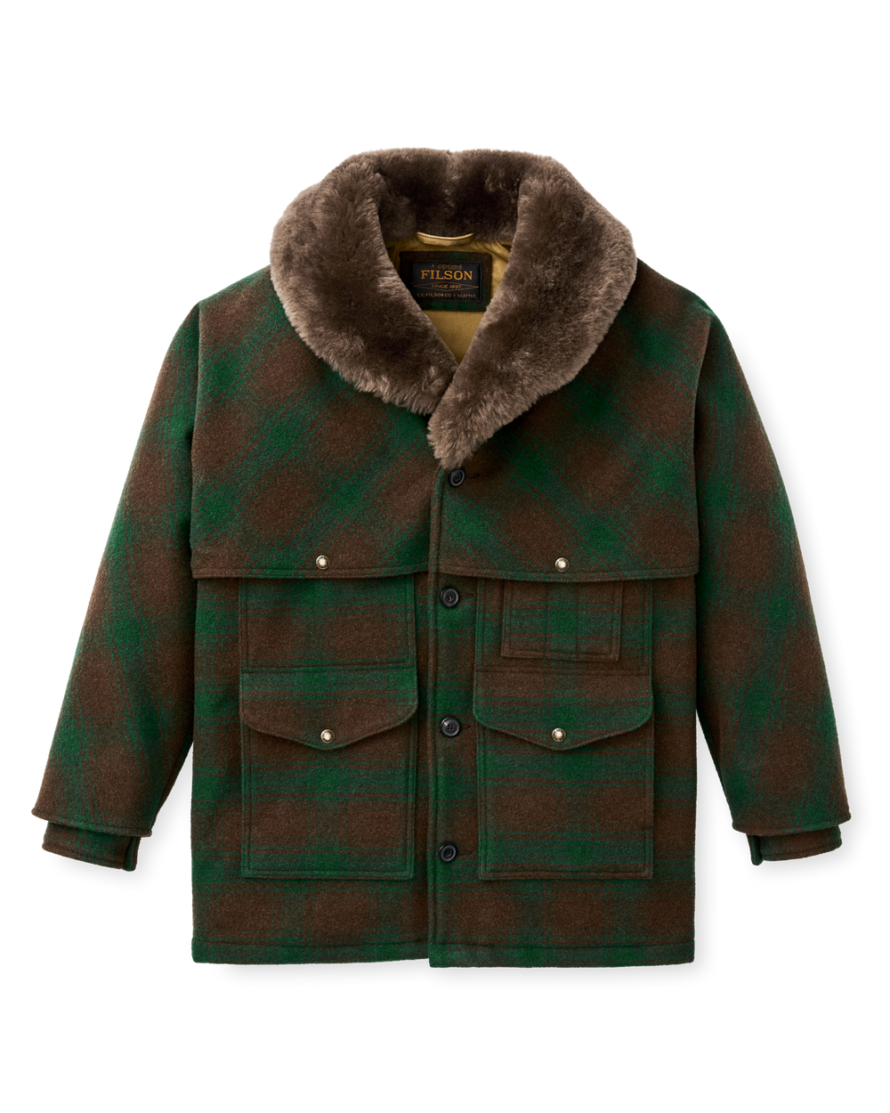 Lined Mackinaw Wool Packer Coat - Timber / Pine Plaid