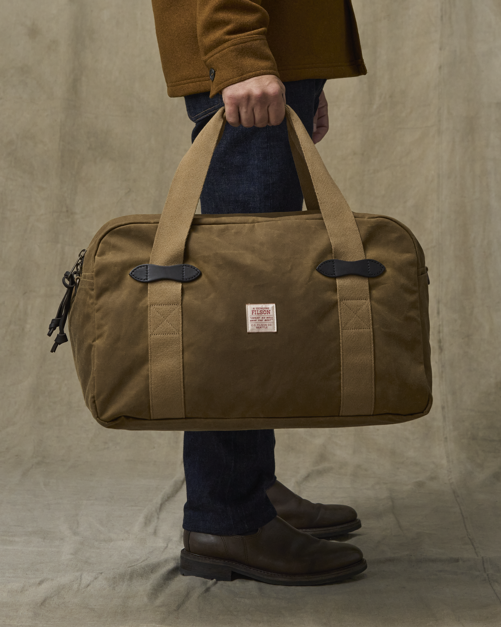 Medium Tin Cloth Duffle Bag - Dark Tan