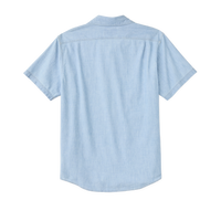 Short Sleeve Chambray Shirt  - Light Indigo Chambray