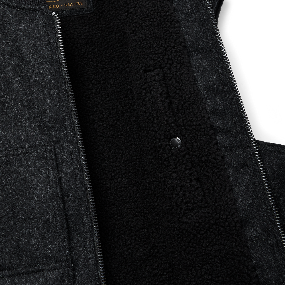 Alternate view of the Filson Lined Mackinaw Wool Work Vest - Charcoal