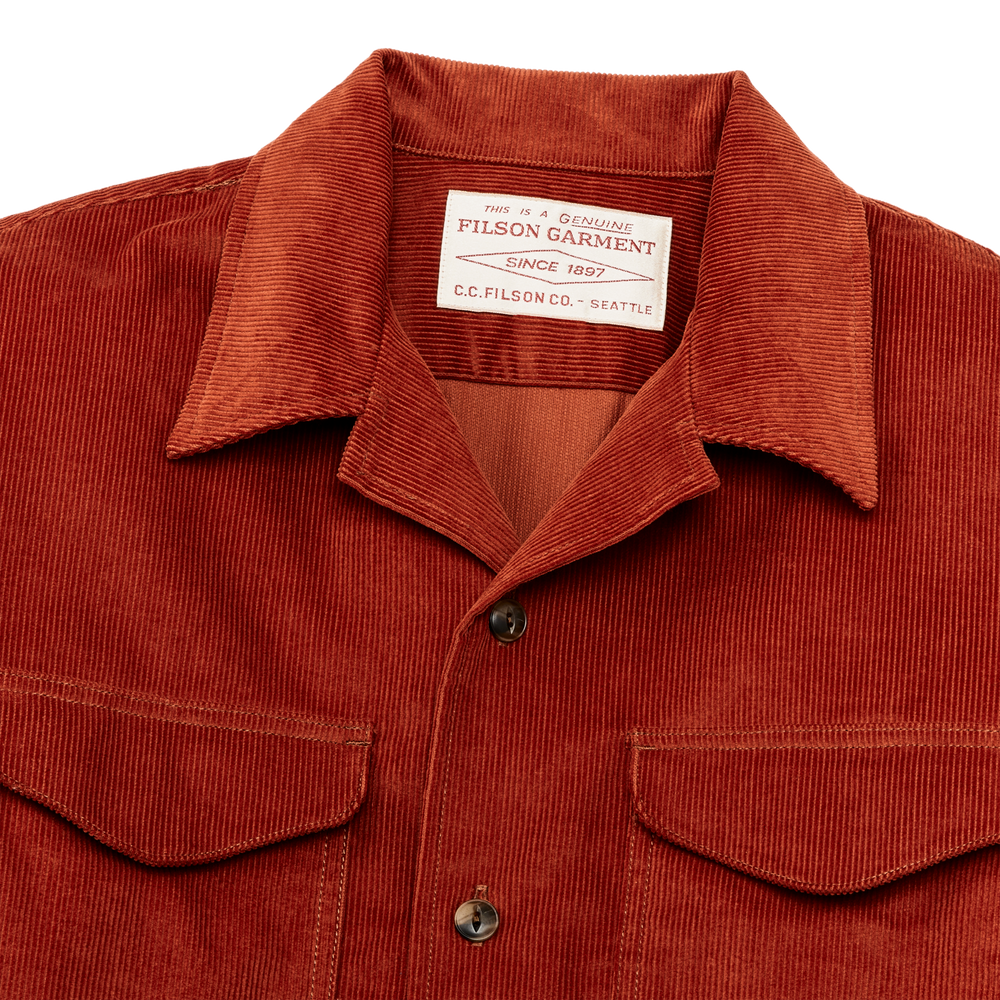 Alternate view of the Filson Corduroy Camp Shirt - Rust