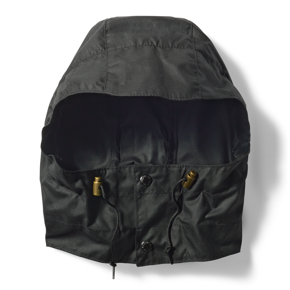 Front-facing image of the Filson Cover Cloth Hood - Black