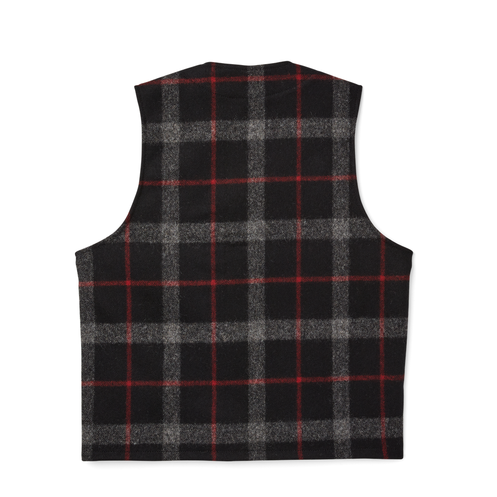 Alternate view of the Filson Mackinaw Wool Vest - Gray / Black / Red / Plaid
