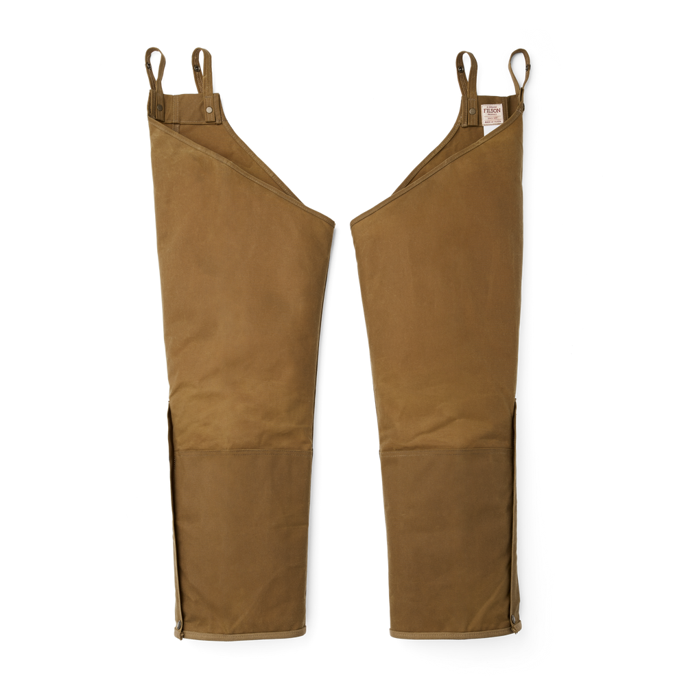 Alternate view of the Filson Double Tin Cloth Chaps With Zipper - Dark Tan