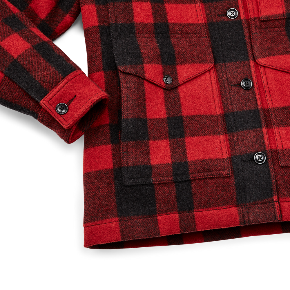 Alternate view of the Filson Women's Mackinaw Wool Cruiser Jacket - Red / Black Plaid