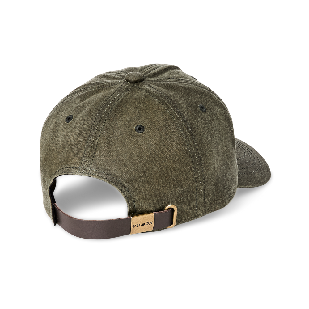 Alternate view of the Filson Oil Tin Low-profile Logger Cap - Otter Green