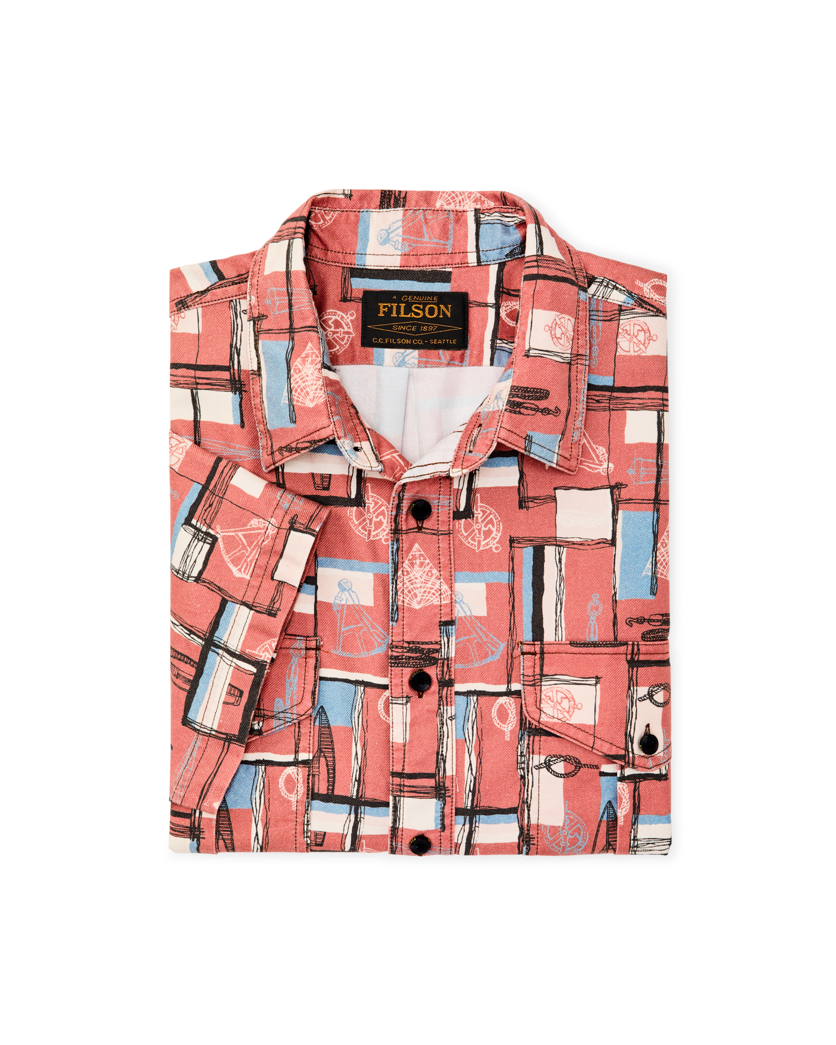 Short Sleeve Lightweight Alaskan Guide Shirt - Russet Print