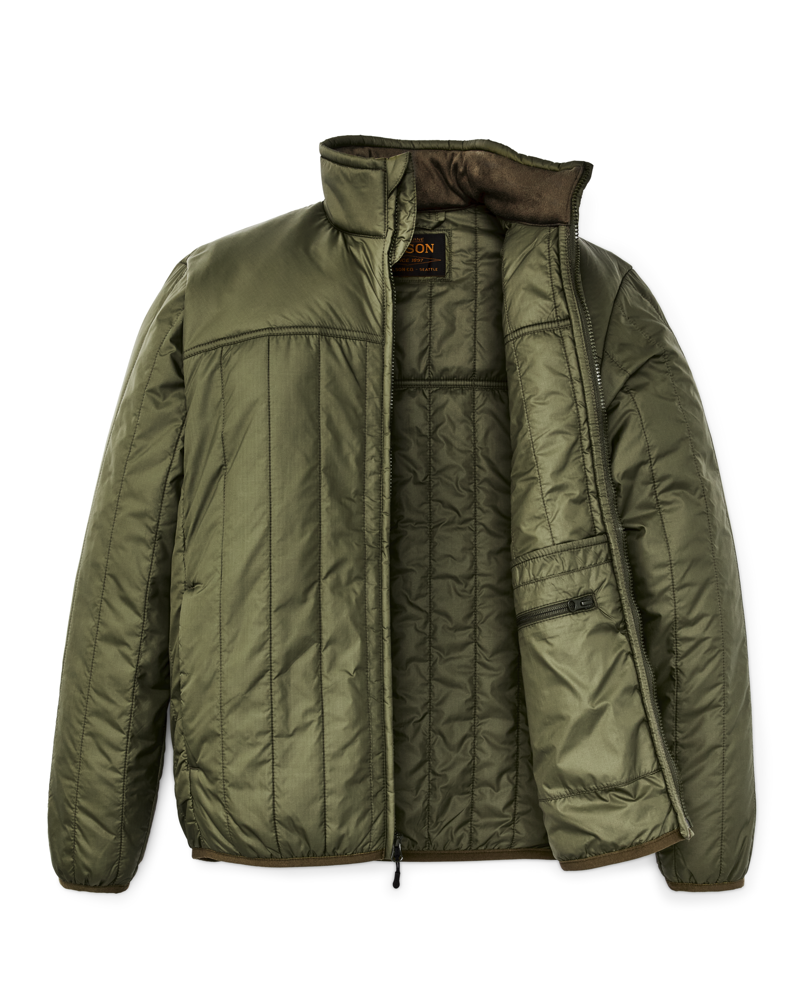 Alternate view of the Filson Ultralight Jacket - Dark Olive Drab