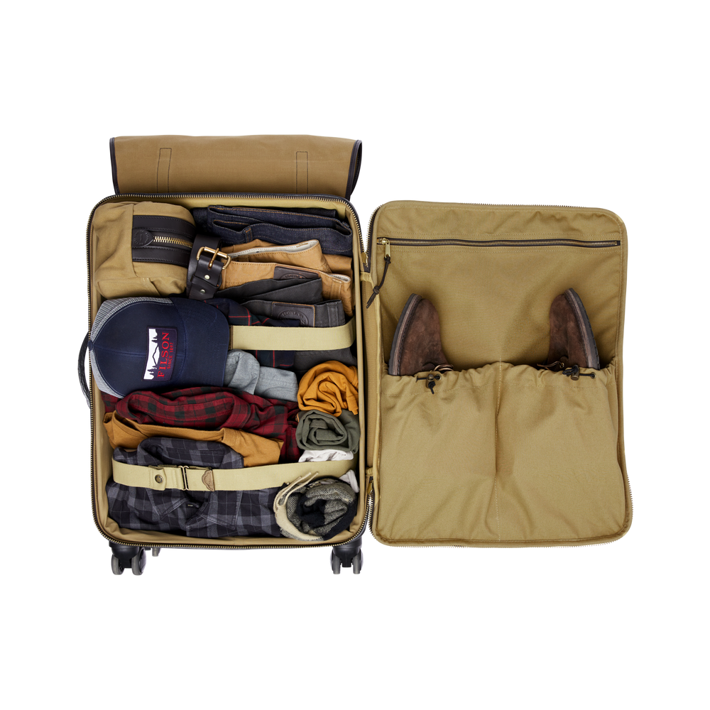 Alternate view of the Filson Rugged Twill Rolling 4-wheel Check-in Bag - Tan