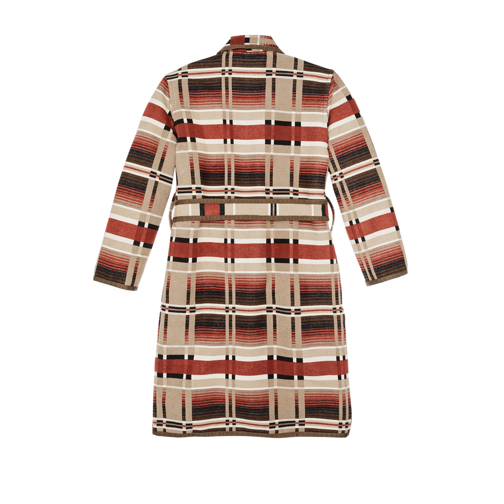 Alternate view of the Filson Beartooth Robe - Bloodstone / Tan Ombre