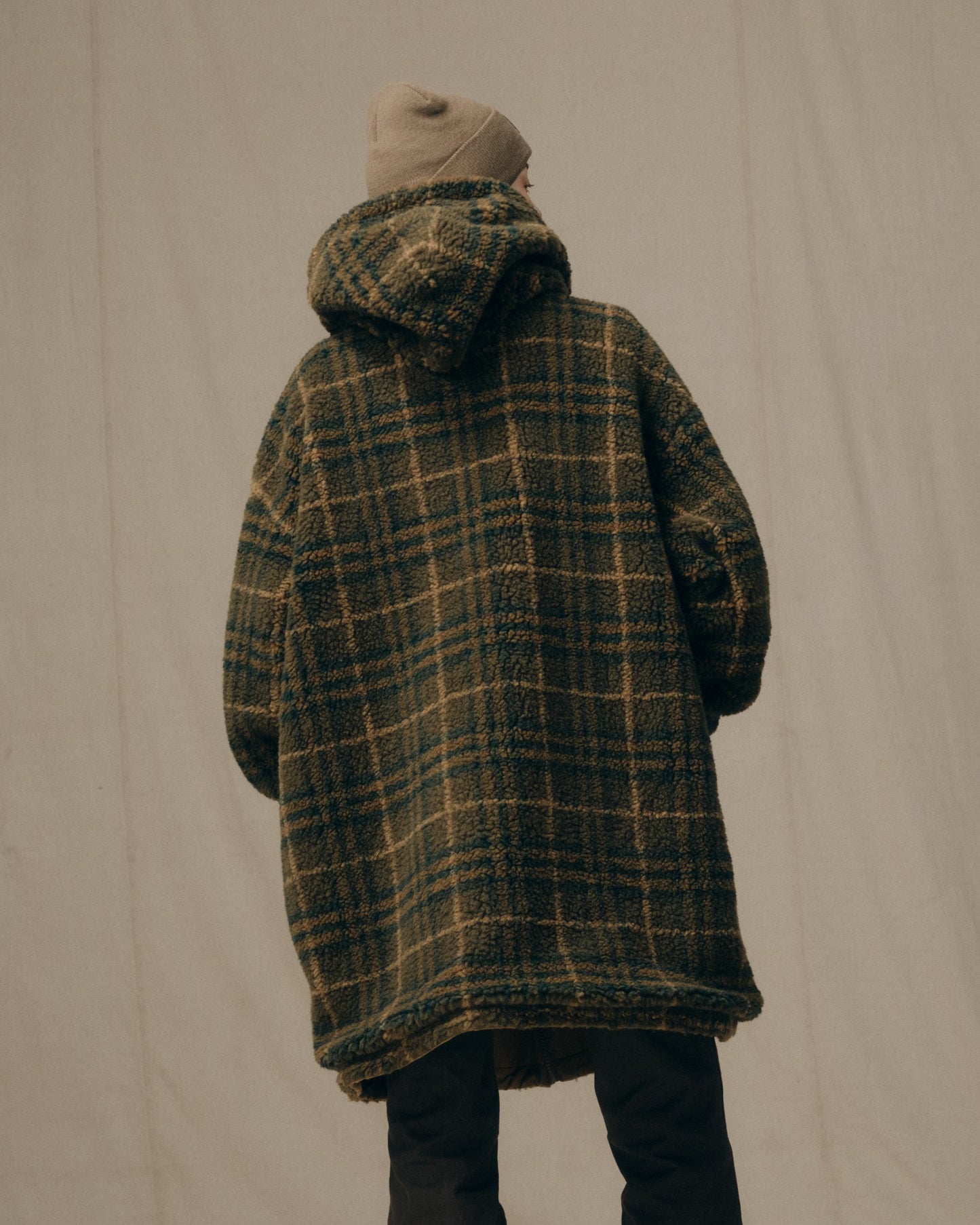 Women's Reversible Woolly Fleece Coat - Tan