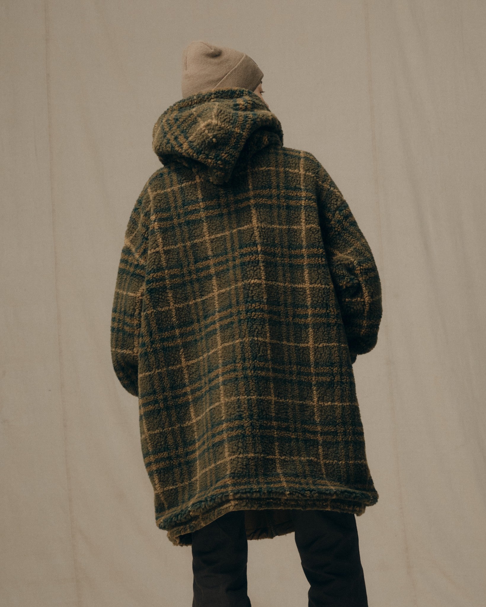 Women's Reversible Woolly Fleece Coat - Tan