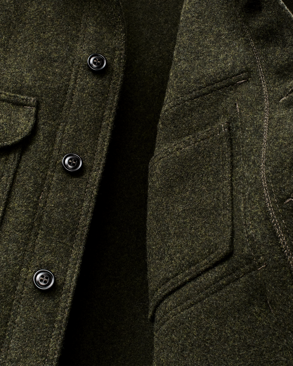 Mackinaw Wool Cruiser Jacket - Forest Green