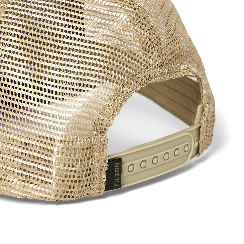 Alternate view of the Filson Mesh Snap-back Logger Cap - Tobacco / Base Camp