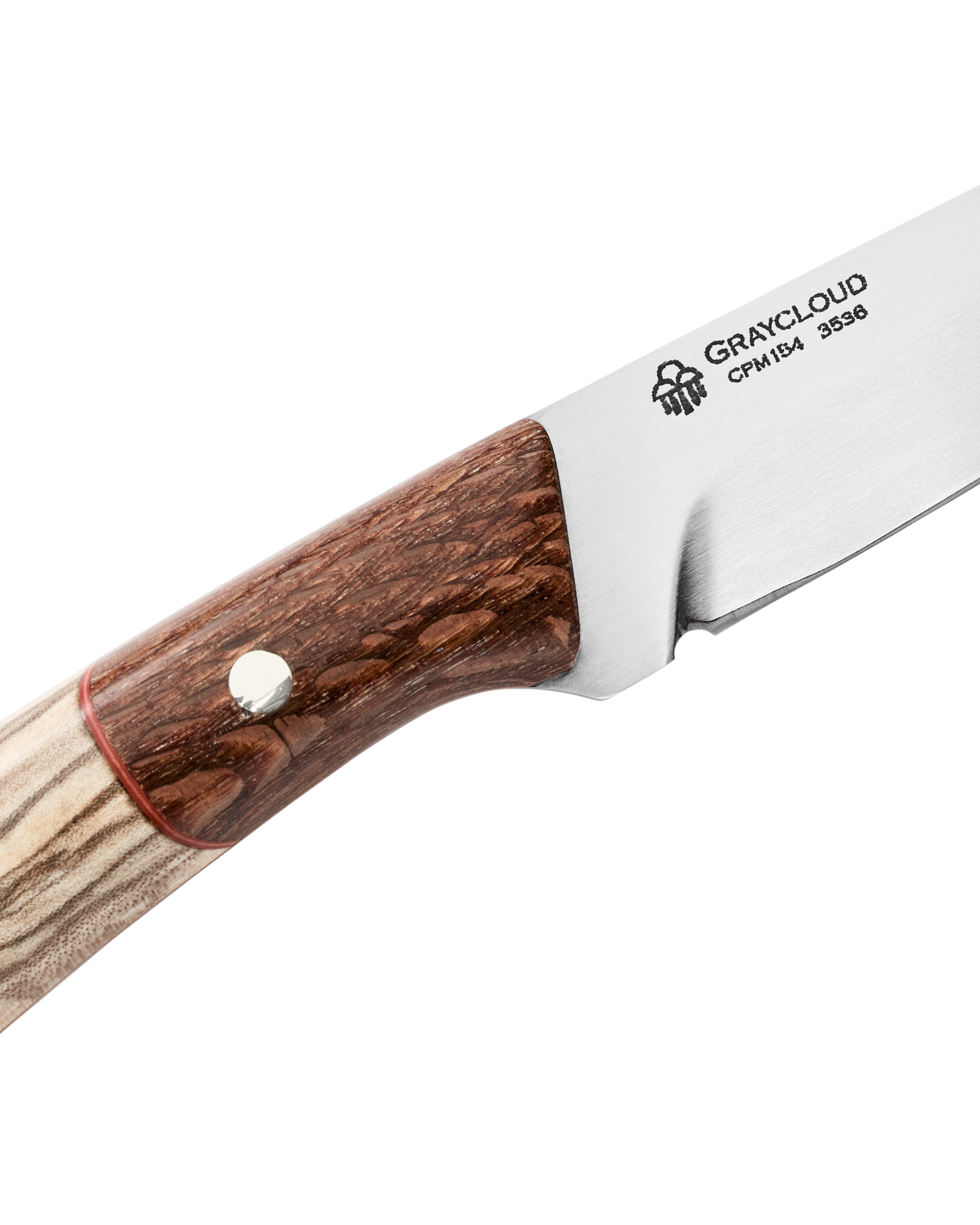 Graycloud Tracker Knife - Spalted Alder / Leopardwood