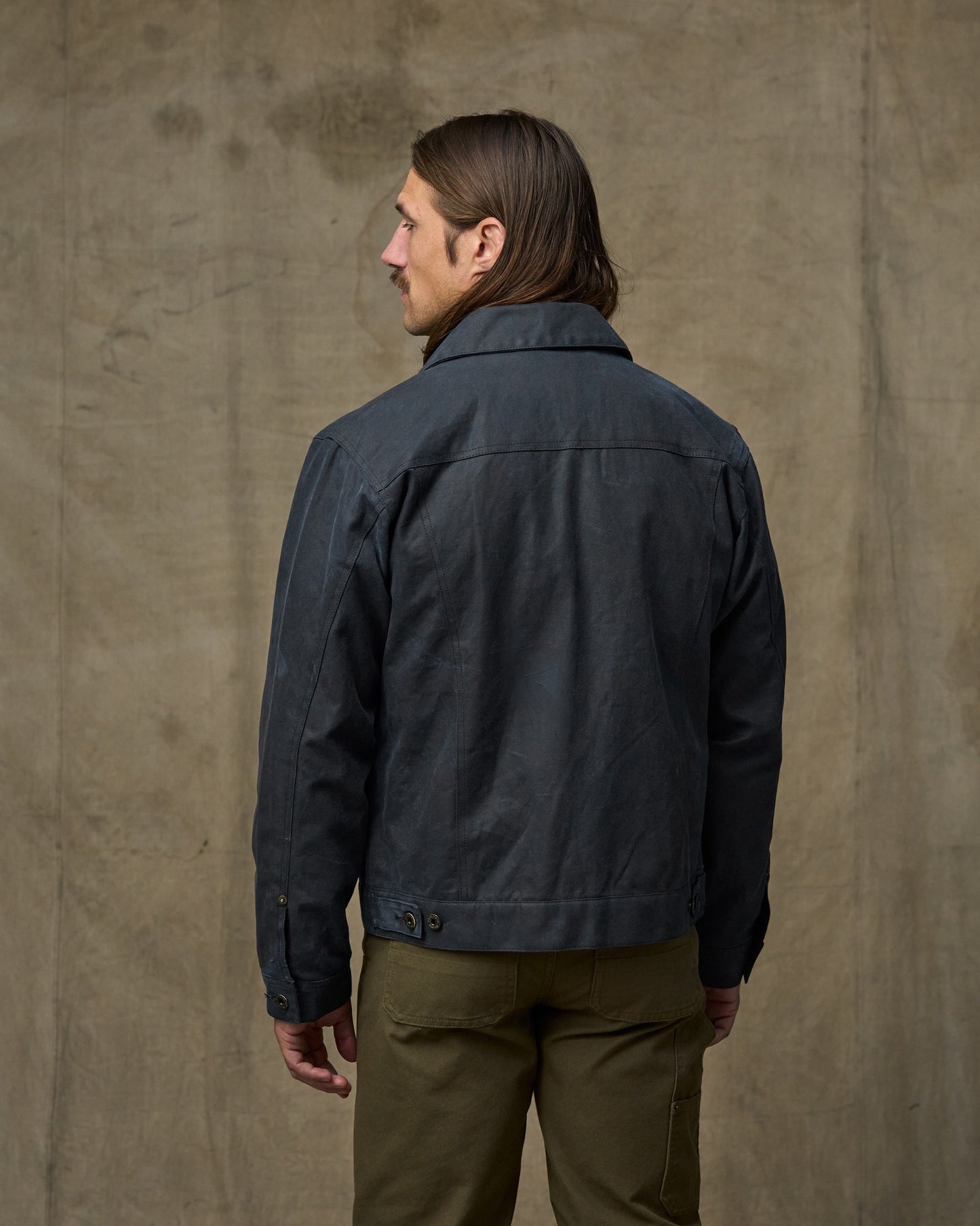 Tin Cloth Short Lined Cruiser Jacket - Service Blue