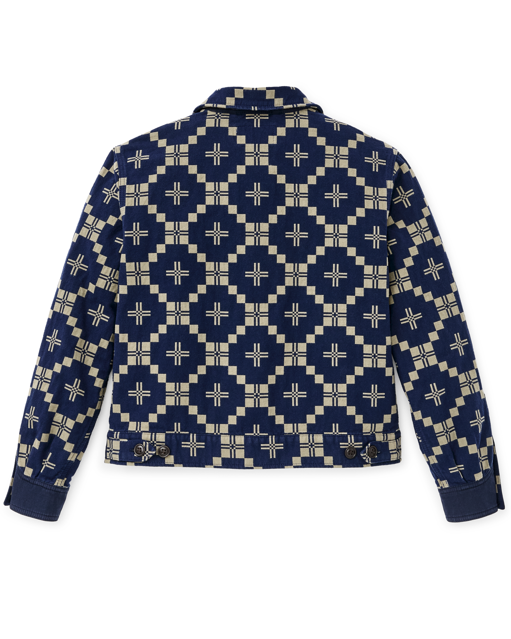 Alternate view of the Filson Women's Colchuck Short Jacket - Navy / Sage Jacquard