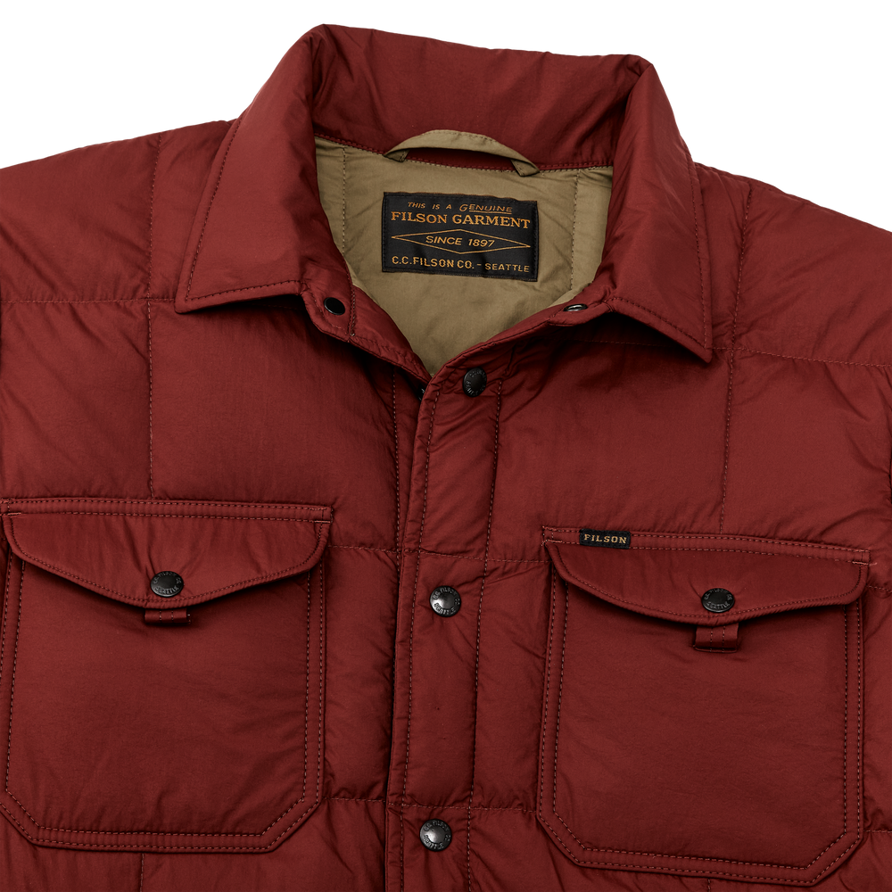 Alternate view of the Filson Lightweight Down Jac-shirt - Madder Red