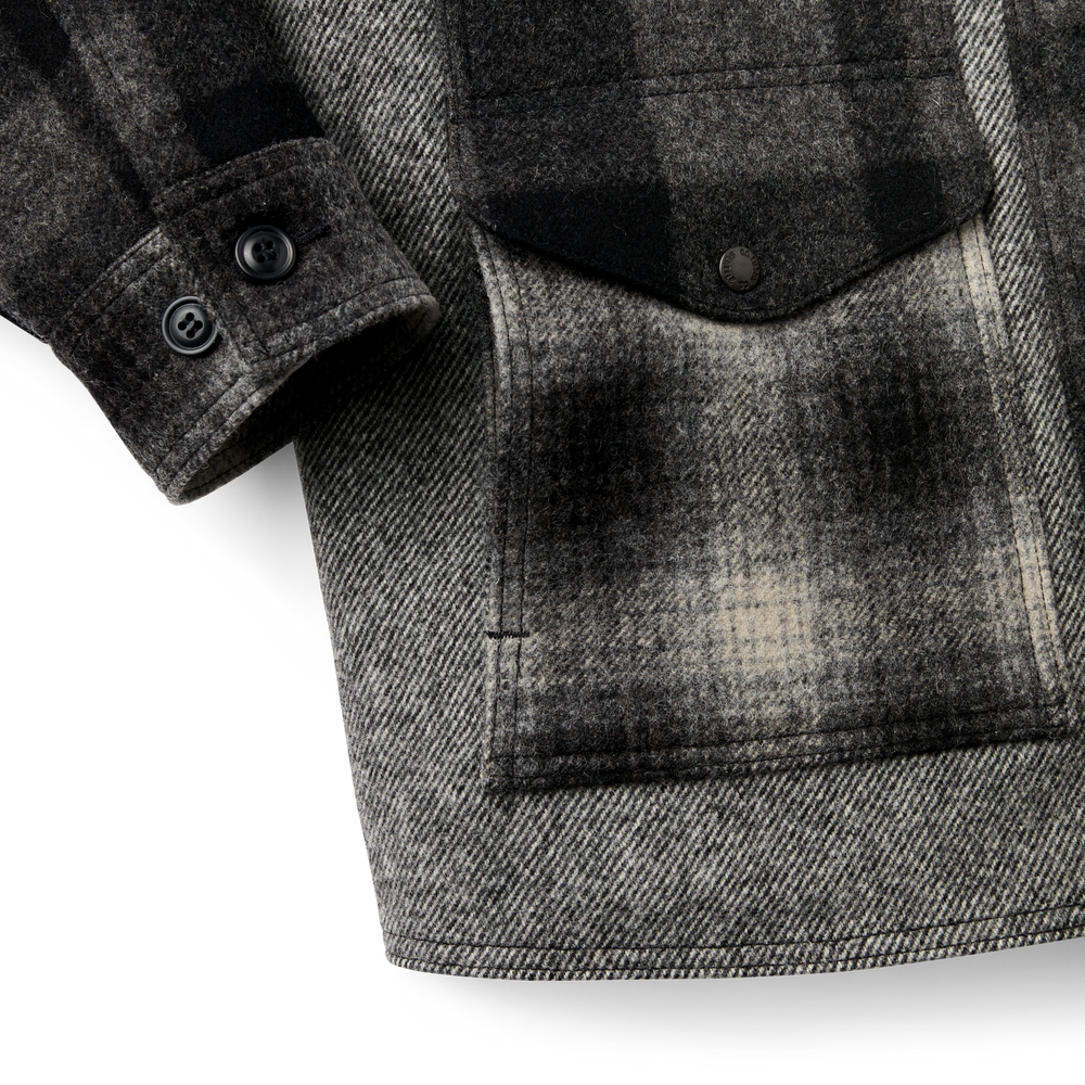 Alternate view of the Filson 125th Anniversary Archival Mackinaw Wool Cruiser - Gray Patchwork