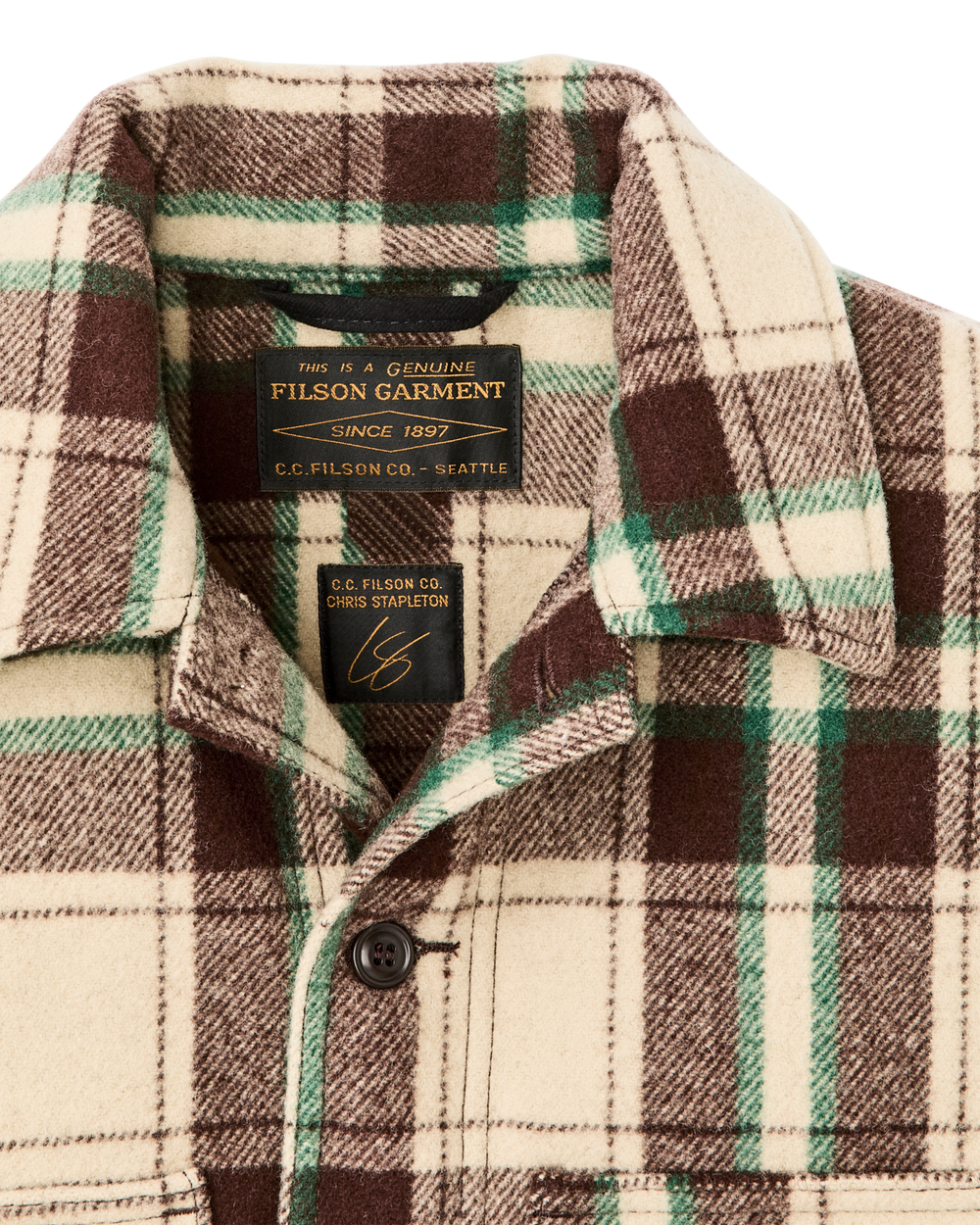 Chris Stapleton Signature Mackinaw Wool Cruiser - Brown / Green Multicolor Plaid