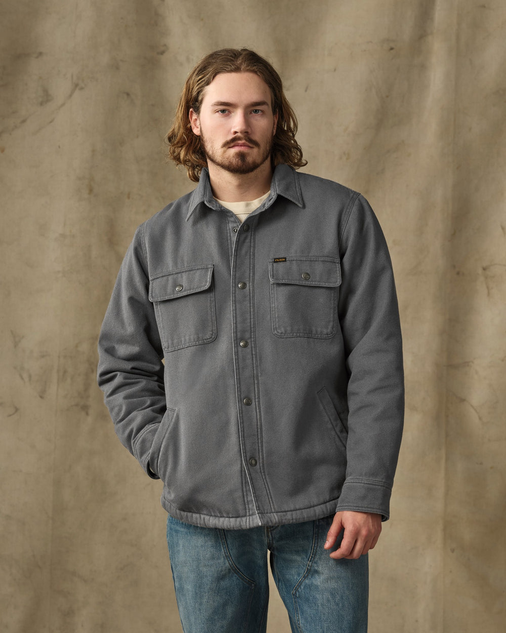 Fleece Lined Jac-Shirt - Rockslide Gray