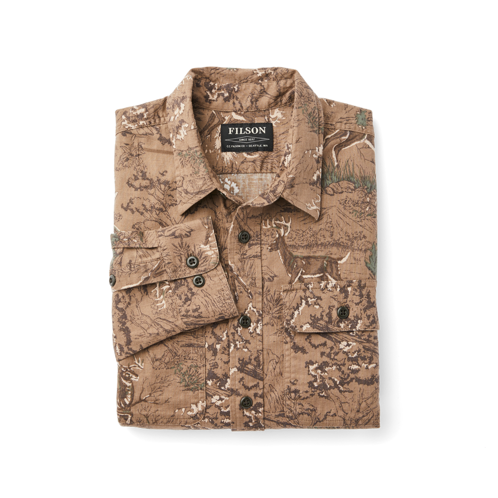 Alternate view of the Filson Scout Shirt (fast Track ) - Brown (deer Print)