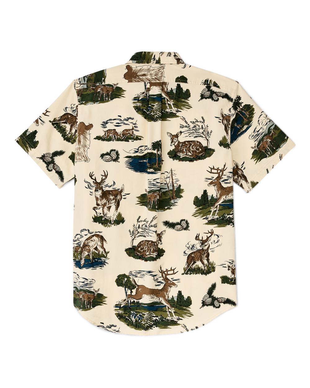 Short Sleeve Lightweight Alaskan Guide Shirt  - Vintage White / Deer