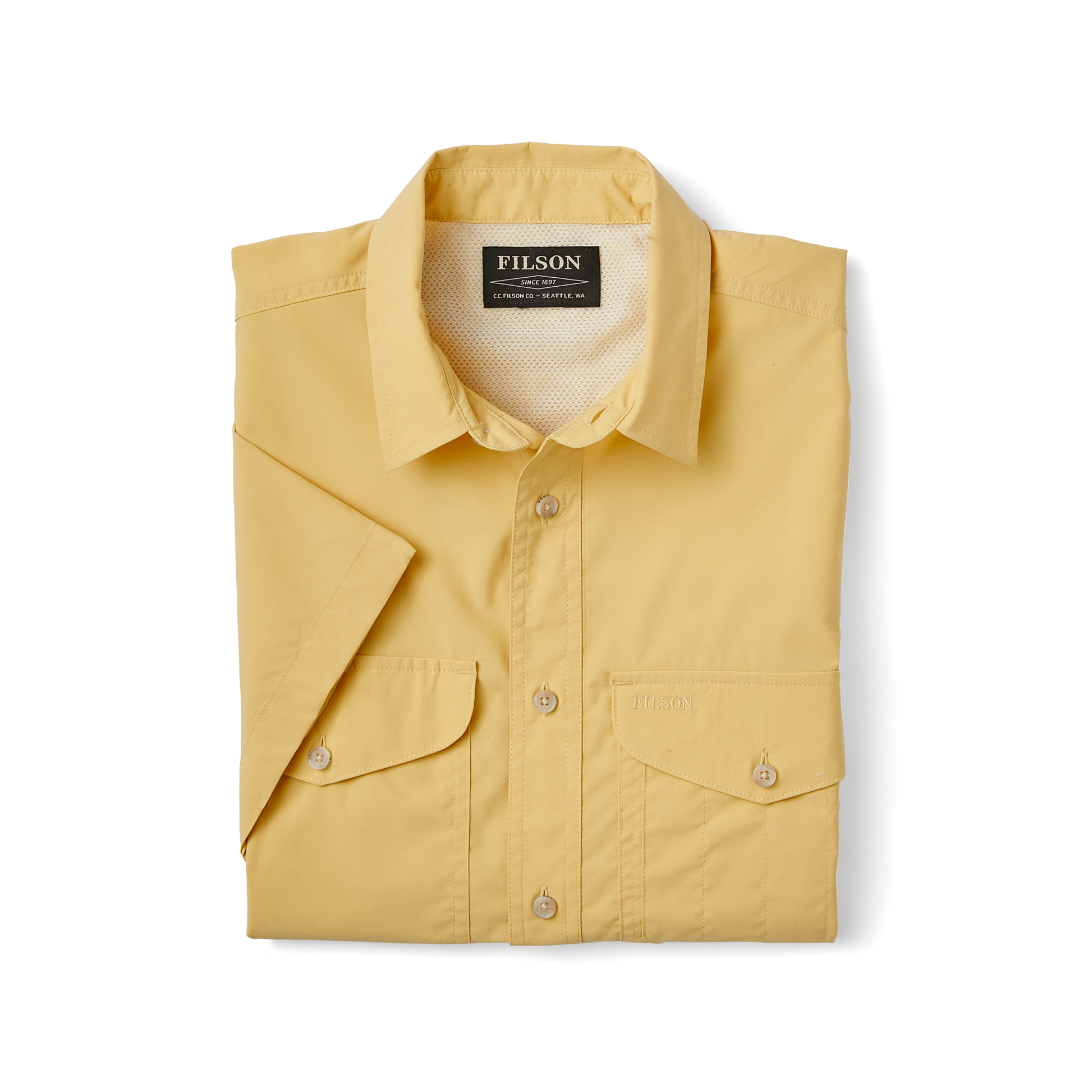 Alternate view of the Filson Twin Lakes Short Sleeve Sport Shirt - Semolina