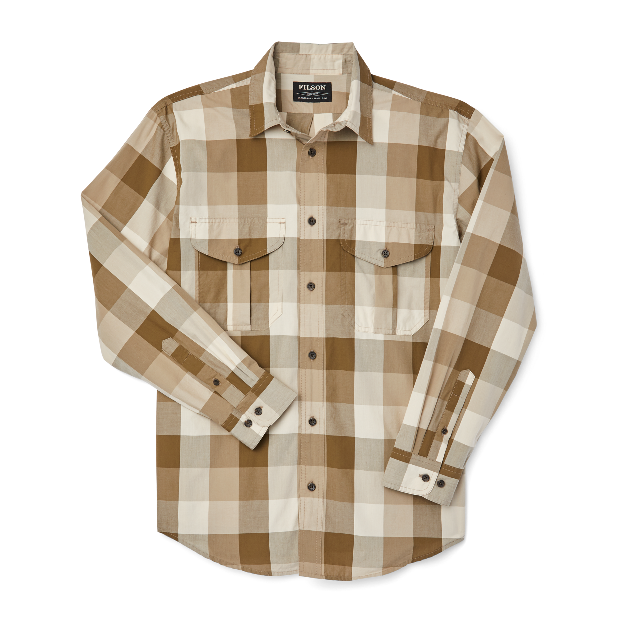 Filson's washed short sleeve feather cloth shirt by Filson