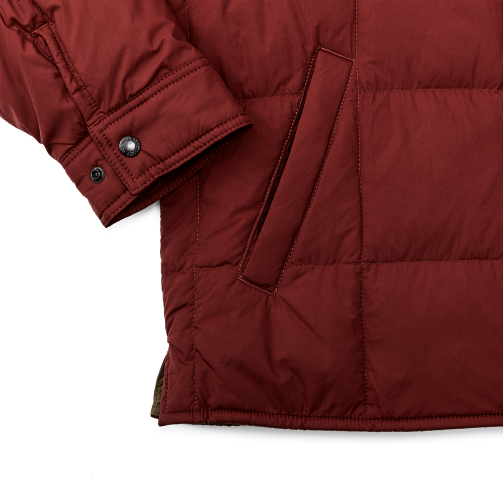 Alternate view of the Filson Lightweight Down Jac-shirt - Madder Red