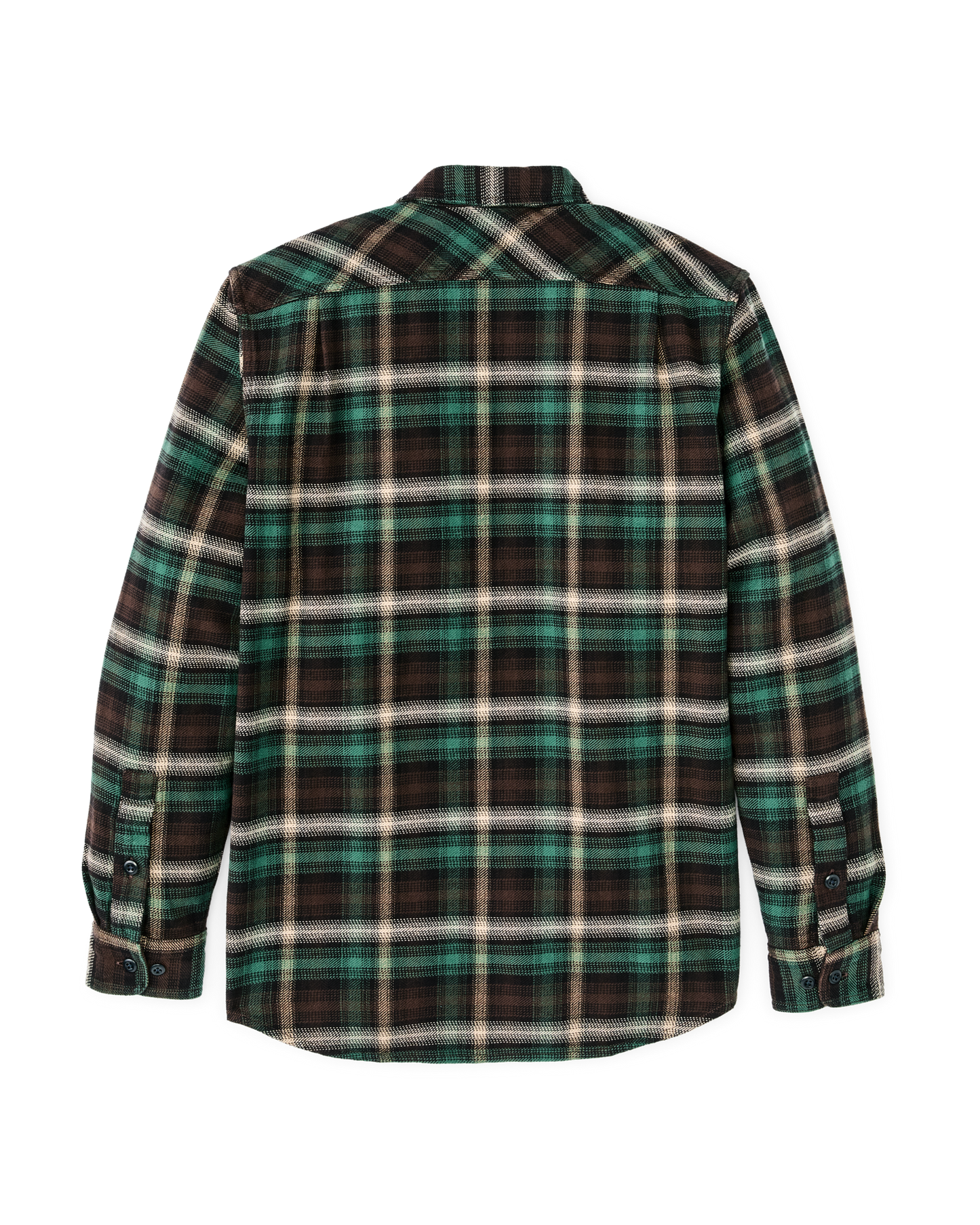 Vintage Flannel Work Shirt - Brown / Cream / Multi Plaid