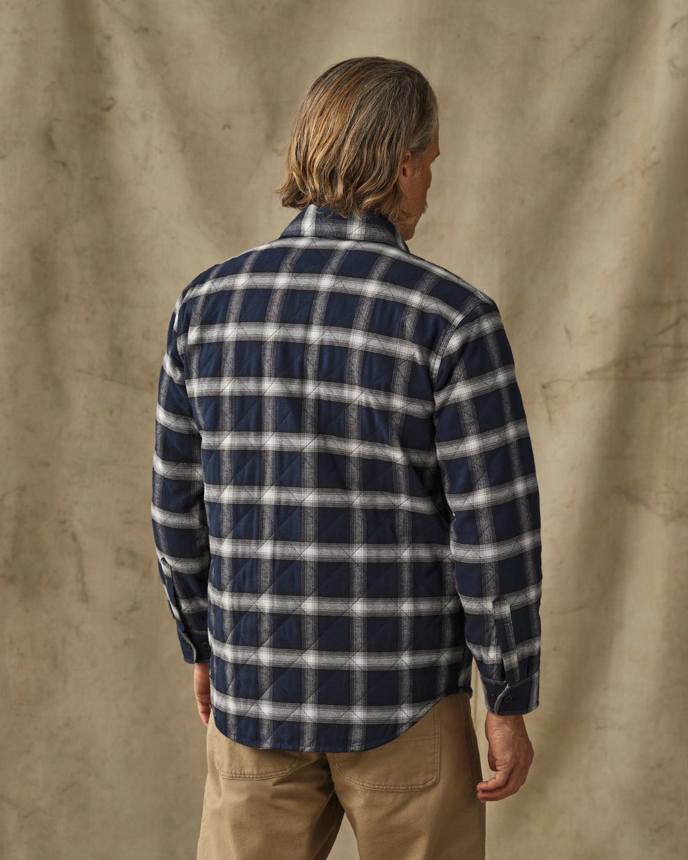 Insulated Flannel Jac-Shirt - Navy / Cream Plaid